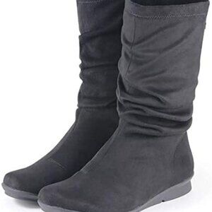 Bussola Women's Suede Lightweight Bootie (Charcoal)